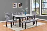 Pascal Gray/White Marble - Top Dining Set - DMV FurnitureDining Room Set