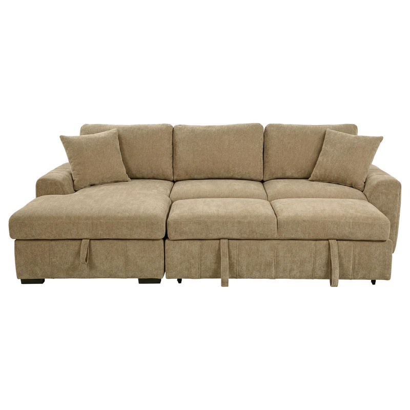 Pastrana Upholstered Sleeper Sectional Sofa LAF Chaise Camel - 500358