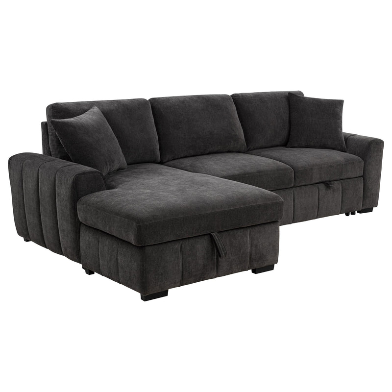 Pastrana Upholstered Sleeper Sectional Sofa LAF Chaise Grey - 500349