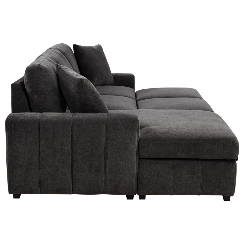 Pastrana Upholstered Sleeper Sectional Sofa LAF Chaise Grey - 500349