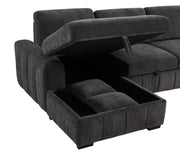 Pastrana Upholstered Sleeper Sectional Sofa LAF Chaise Grey - 500349