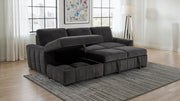 Pastrana Upholstered Sleeper Sectional Sofa LAF Chaise Grey - 500349