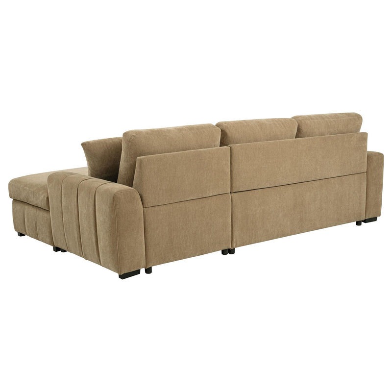 Pastrana Upholstered Sleeper Sectional Sofa RAF Chaise Camel - 500348