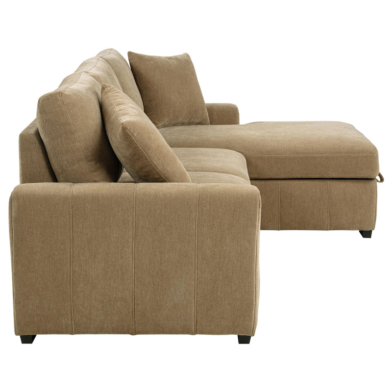 Pastrana Upholstered Sleeper Sectional Sofa RAF Chaise Camel - 500348