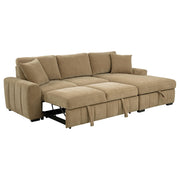 Pastrana Upholstered Sleeper Sectional Sofa RAF Chaise Camel - 500348