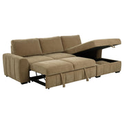Pastrana Upholstered Sleeper Sectional Sofa RAF Chaise Camel - 500348