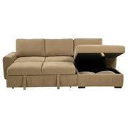 Pastrana Upholstered Sleeper Sectional Sofa RAF Chaise Camel - 500348