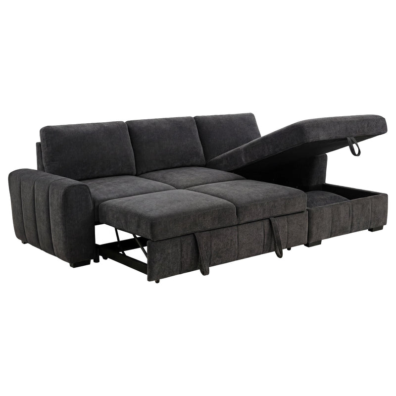 Pastrana Upholstered Sleeper Sectional Sofa RAF Chaise Grey - 500359