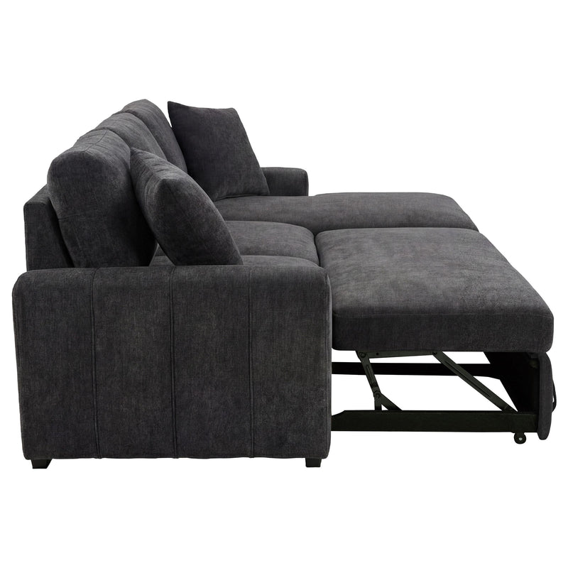 Pastrana Upholstered Sleeper Sectional Sofa RAF Chaise Grey - 500359