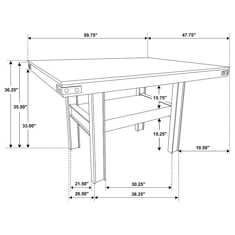 Patterson 5-piece Counter Height Dining Set Mango Oak  - 108888-S5