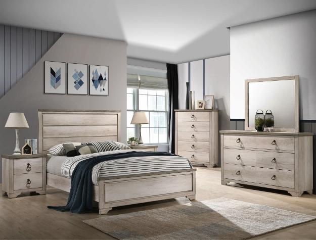 Patterson Driftwood Gray King Panel Bed - DMV Furniture