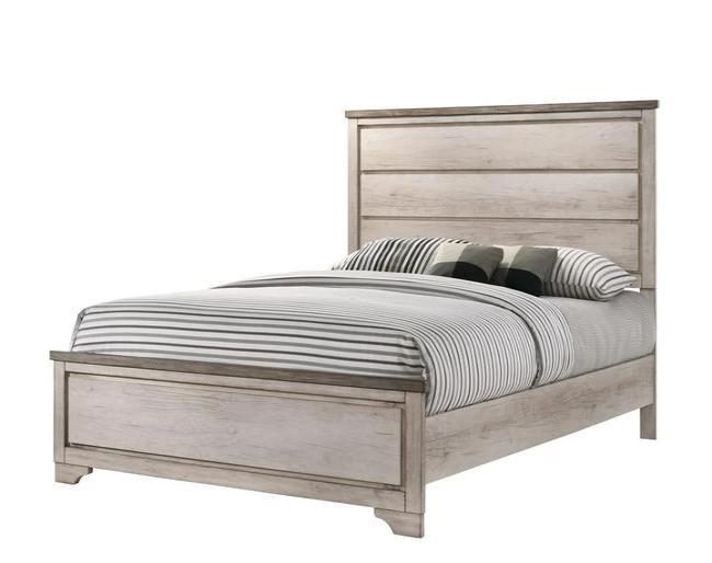 Patterson Driftwood Gray Panel Full Bed - DMV Furniture