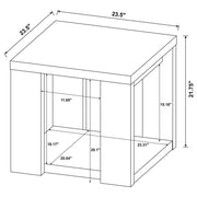 Pavone 2-Piece Transitional Coffee and End Table Set with Shelves Latte - 706648-S2