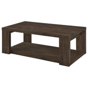 Pavone 3-Piece Coffee and End Table Set with Open Shelves Dark Rustic Mango - 706628-S3