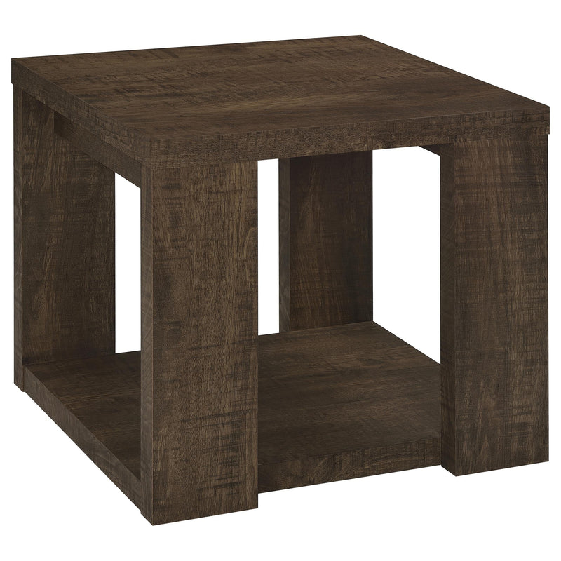 Pavone 3-Piece Coffee and End Table Set with Open Shelves Dark Rustic Mango - 706628-S3