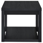 Pavone 3-Piece Transitional Coffee and End Table Set with Shelves Black - 706638-S3