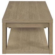 Pavone 3-Piece Transitional Coffee and End Table Set with Shelves Latte - 706648-S3