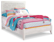Paxberry Full Panel Bed with Nightstand in Whitewash - PKG007713