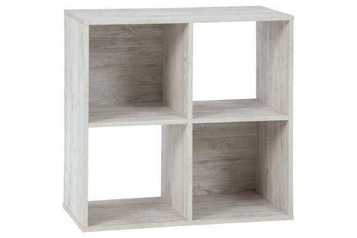 Paxberry Whitewash Four Cube Organizer - DMV FurnitureBookcases