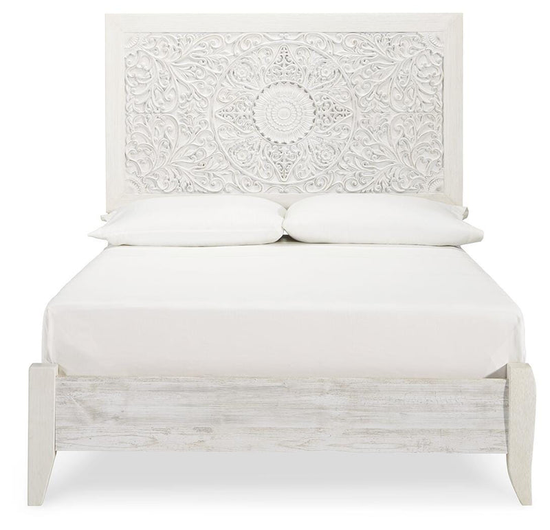 Paxberry Whitewash Full Panel Bed, Chest and Nightstand - B181B22