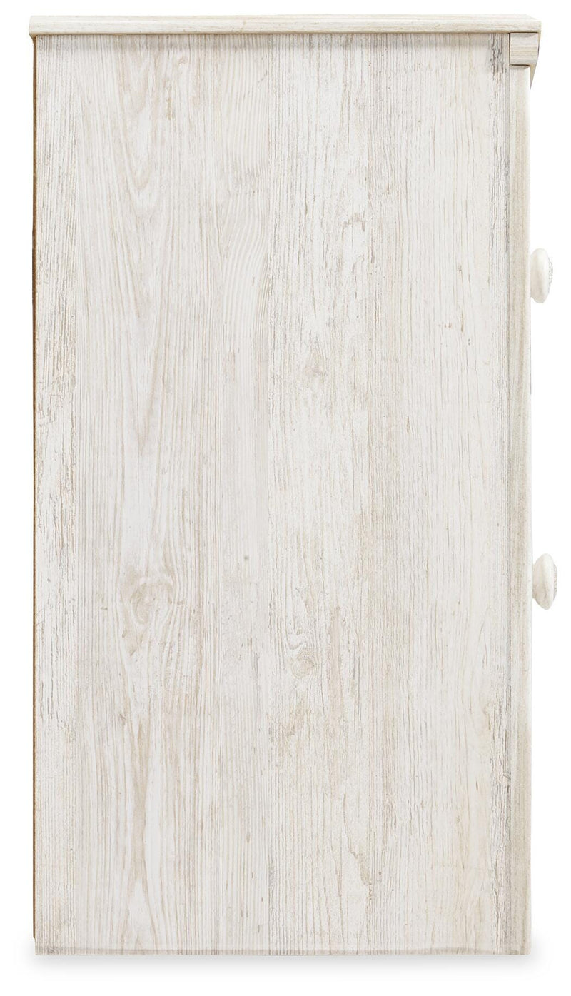 Paxberry Whitewash Full Panel Bed, Chest and Nightstand - B181B22