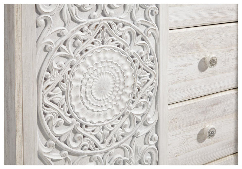 Paxberry Whitewash Full Panel Bed, Chest and Nightstand - B181B22