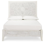 Paxberry Whitewash Full Panel Bed, Dresser and Nightstand - B181B23