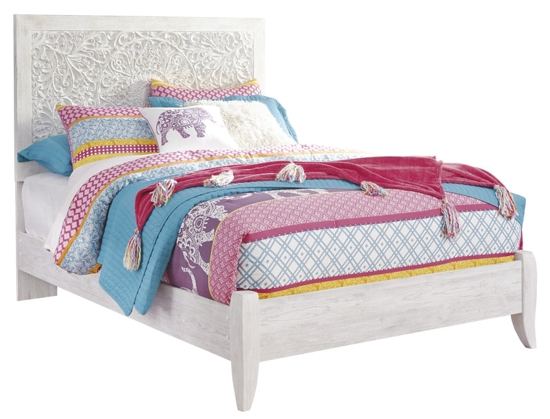 Paxberry Whitewash Full Panel Bed - DMV FurnitureFull Bed