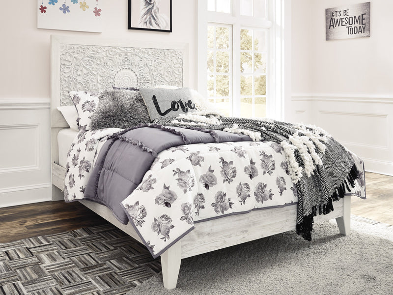 Paxberry Whitewash Full Panel Bed - DMV FurnitureFull Bed