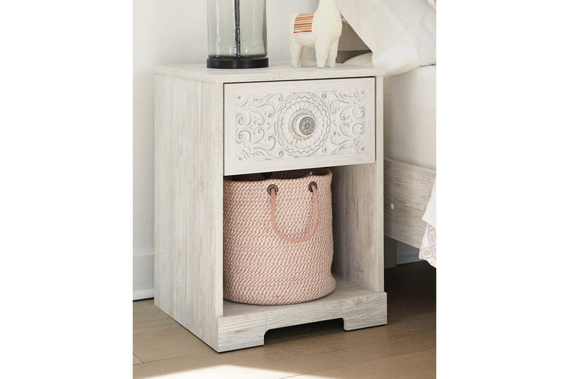 Paxberry Whitewash Nightstand - EB1811-191 - DMV Furniture
