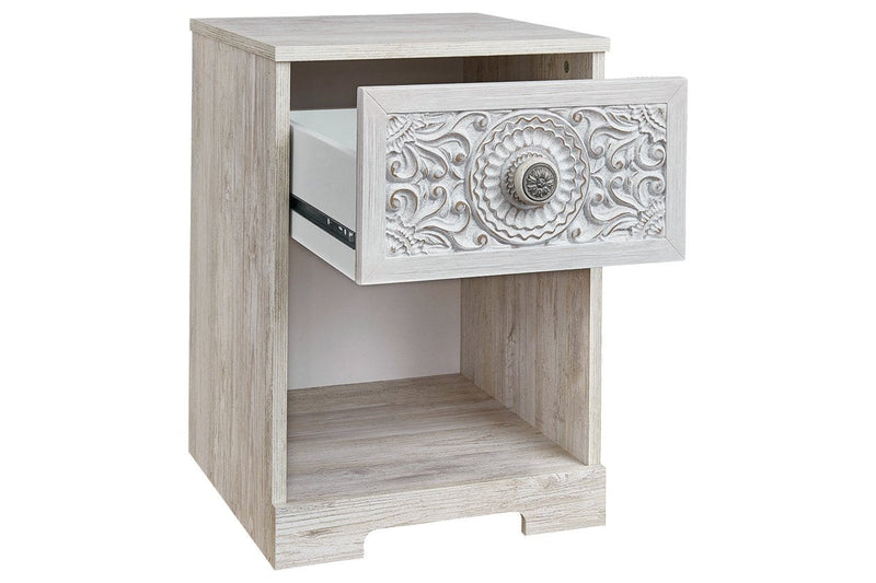 Paxberry Whitewash Nightstand - EB1811-191 - DMV Furniture