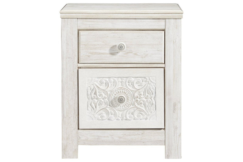 Paxberry Whitewash Nightstand - DMV FurnitureNightstand