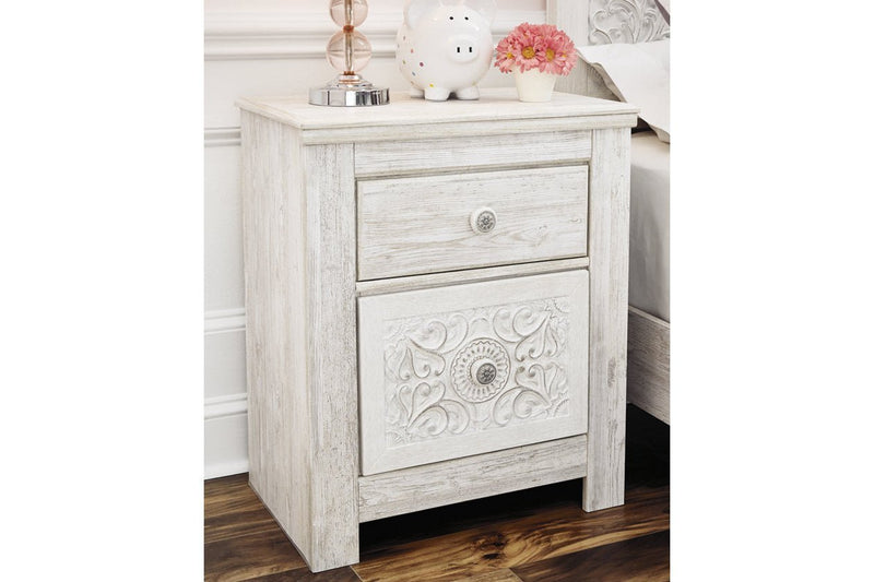 Paxberry Whitewash Nightstand - DMV FurnitureNightstand