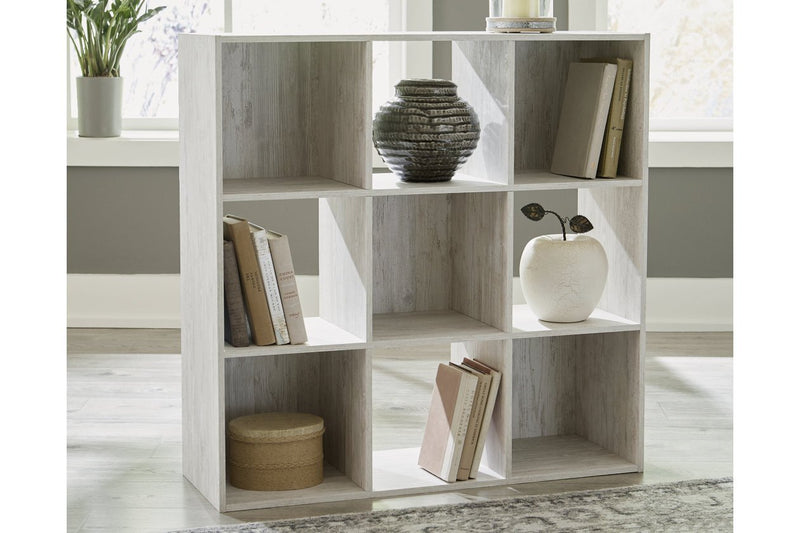Paxberry Whitewash Nine Cube Organizer - DMV FurnitureBookcases