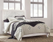 Paxberry Whitewash Queen Panel Bed and 2 Nightstands - B181B30