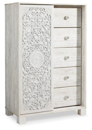 Paxberry Whitewash Queen Panel Bed, Chest and Nightstand - B181B28