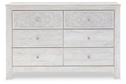 Paxberry Whitewash Queen Panel Bed, Dresser, 2 Chests and 2 Nightstands - B181B31