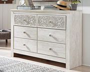 Paxberry Whitewash Queen Panel Bed, Dresser, 2 Chests and 2 Nightstands - B181B31