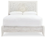 Paxberry Whitewash Queen Panel Bed, Dresser, 2 Chests and 2 Nightstands - B181B31