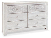 Paxberry Whitewash Queen Panel Bed, Dresser and Chest - B181B34