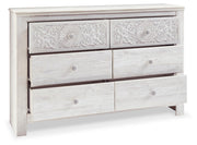 Paxberry Whitewash Queen Panel Bed, Dresser and Chest - B181B34