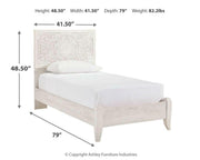 Paxberry Whitewash Twin Panel Bed, Chest and Nightstand - B181B24