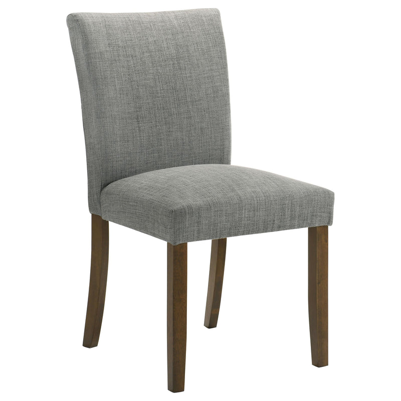 Paxton 5-Piece Round Glass Top Dining Set with Grey Parsons Chairs - 122180-S5GRY