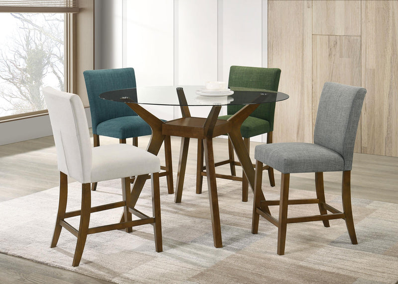 Paxton Upholstered Counter Height Dining Chair Teal Blue (Set of 2) - 122179TLB