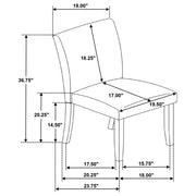 Paxton Upholstered Dining Side Chair Beige (Set of 2) - 106412