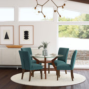 Paxton Upholstered Dining Side Chair Teal Blue (Set of 2) - 106377