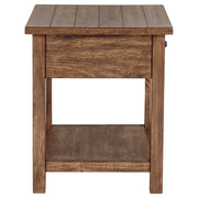 Payne 1-drawer Wood End Table with Shelf Distressed Brown - 710547