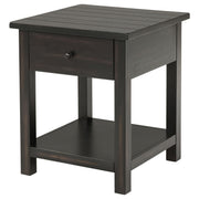 Payne 1-drawer Wood End Table with Shelf Distressed Java - 710567