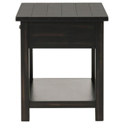 Payne 1-drawer Wood End Table with Shelf Distressed Java - 710567
