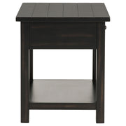 Payne 1-drawer Wood End Table with Shelf Distressed Java - 710567